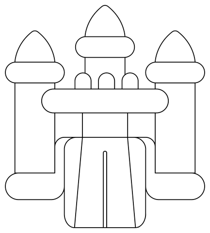 Bounce House Coloring Page